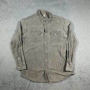 Duluth Trading Relaxed Fit Long Sleeve Button Up Shirt Men's Medium #1177